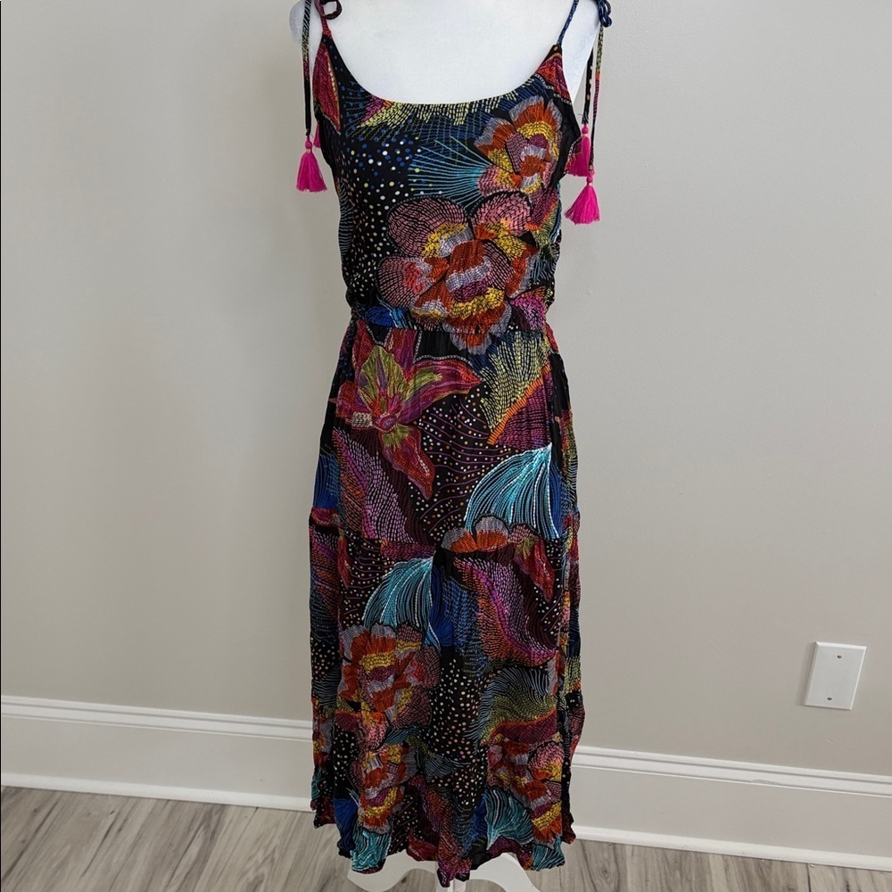 LaBlanca Sunlit Soriee Floral Multicolor Cover Up Maxi Dress size small - Picture 5 of 14